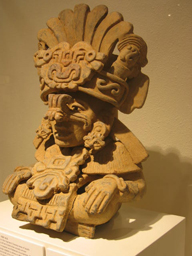 Hollow Urn Figure,  300 B.C. - 300 A.D.  Zapotec Culture: Monte Alban III Mexico: Oaxaca Private Collection